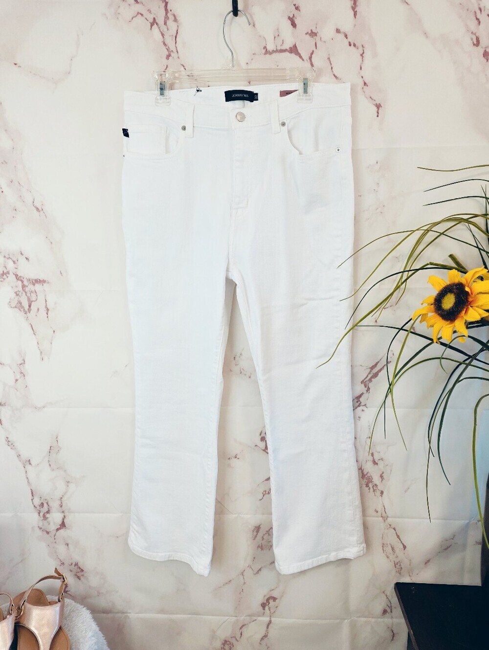 Peruvian Connection White Stretch Jeans Size 16 - Picture 3 of 6